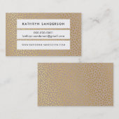 PANEL POLKA DOT CONFETTI spot modern kraftgoud Visitekaartje (Voorkant / Achterkant)