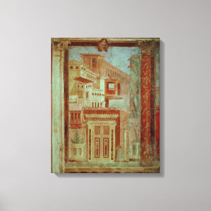 Panel van Cubiculum uit de slaapkamer van de Canvas Afdruk