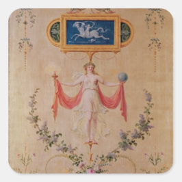 Panel van de boudoir van Marie-Antoinette Vierkante Sticker