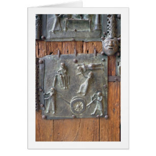 Panel van de linkerdeur, 12e eeuw (bronz)