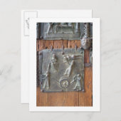 Panel van de linkerdeur, 12e eeuw (bronz) briefkaart (Voorkant / Achterkant)