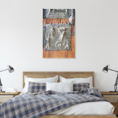 Panel van de linkerdeur, 12e eeuw (bronz) canvas afdruk (Insitu (Slaapkamer))