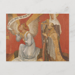 Panel van een diptych die de Angel weergeeft Briefkaart