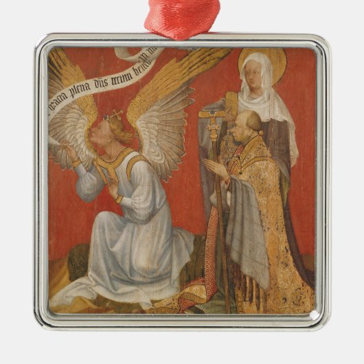 Panel van een diptych die de Angel weergeeft Metalen Ornament (Voorkant)