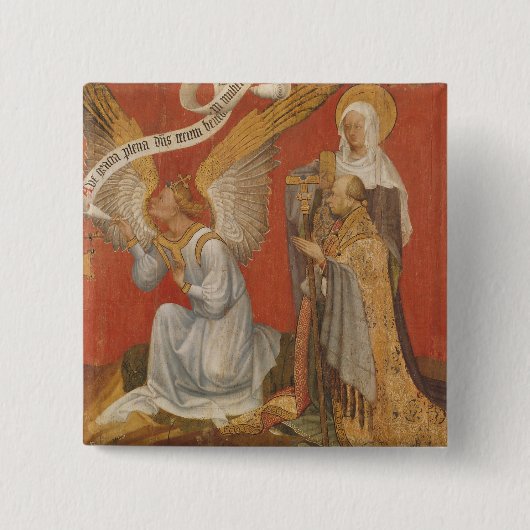 Panel van een diptych die de Angel weergeeft Vierkante Button 5,1 Cm (Voorkant)