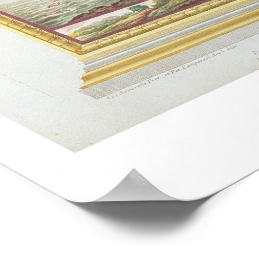 Panel van Raphael Loggia bij het Vaticaan, engr Poster (Hoek)