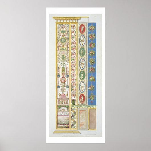 Panel van Raphael Loggia bij het Vaticaan, engr Poster (Voorkant)