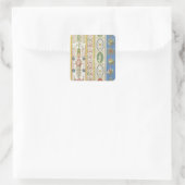 Panel van Raphael Loggia bij het Vaticaan, engr Vierkante Sticker (Tas)