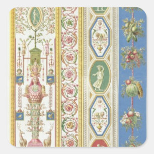 Panel van Raphael Loggia bij het Vaticaan, engr Vierkante Sticker