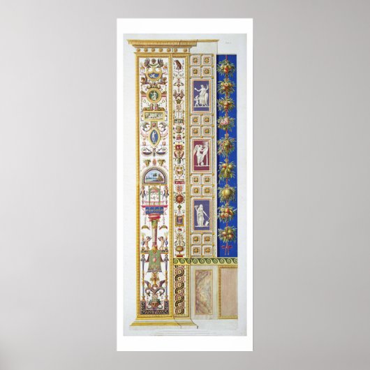 Panel van Raphael Loggia in het Vaticaan, van Poster (Voorkant)
