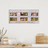 Panel van Tegels die het verhaal van de schoonheid Poster (Keuken)