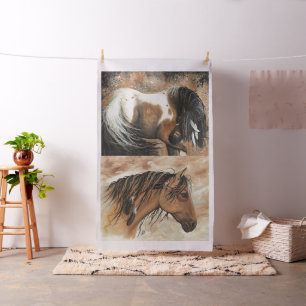 Panel voor Majestic paarden door Bihrle Stof