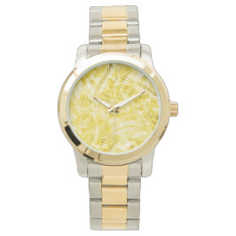 Paneled Gold Horloge