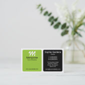 Panelen - Groen, Zwart en Wit Visitekaartje (Staand voorkant)