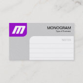 Panelen MonoGram v2 - Paarse en Grijs Visitekaartje (Achterkant)