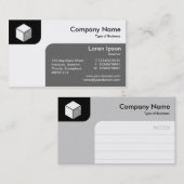Panelen - zwart en grijs visitekaartje (Voorkant / Achterkant)
