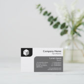 Panelen - zwart en grijs visitekaartje (Staand voorkant)