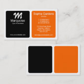 Panelen - Zwart, Sinaasappel en wit Visitekaartje (Voorkant / Achterkant)