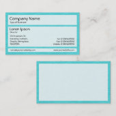 Panels 02 - Cyaan met gekalibreerd papier Visitekaartje (Voorkant / Achterkant)