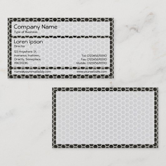 Panels 02 - Honeycomb Warm Visitekaartje (Voorkant / Achterkant)