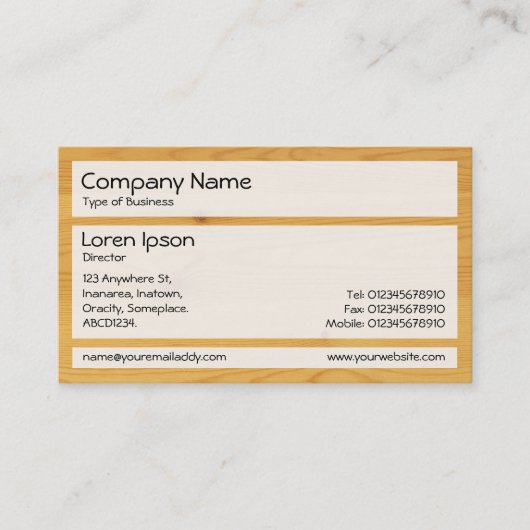 Panels 02 - Hout 04 Visitekaartje (Voorkant)