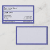 Panels 02 - Papierblauw met schuim Visitekaartje (Voorkant / Achterkant)