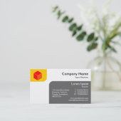 Panels - Ambergeel en grijs Visitekaartje (Staand voorkant)