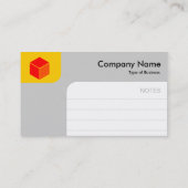 Panels - Ambergeel en grijs Visitekaartje (Achterkant)