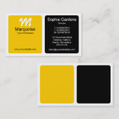 Panels - Ambergeel, Zwart en wit Visitekaartje (Voorkant / Achterkant)