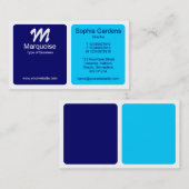 Panels - Donkerblauw, lichtblauw en wit Visitekaartje (Voorkant / Achterkant)