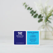 Panels - Donkerblauw, lichtblauw en wit Visitekaartje (Staand voorkant)