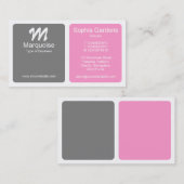 Panels - Grijs, Roze en Wit Visitekaartje (Voorkant / Achterkant)