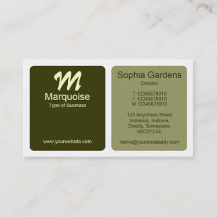 Panels - Groen bruin, Khaki, Cream en White Visitekaartje
