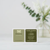 Panels - Groen bruin, Khaki, Cream en White Visitekaartje (Staand voorkant)