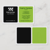 Panels - groen, zwart en wit visitekaartje (Voorkant / Achterkant)