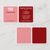 Panels - Klein, Warm Roze en Wit Visitekaartje (Voorkant / Achterkant)