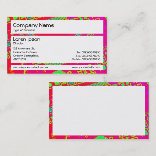 Panels - kleurrijke Abstracte circuits Visitekaartje (Voorkant / Achterkant)