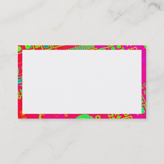 Panels - kleurrijke Abstracte circuits Visitekaartje (Achterkant)