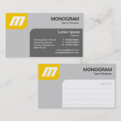 Panels MonoGram - Amber en Grey Visitekaartje (Voorkant / Achterkant)