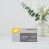 Panels MonoGram - Amber en Grey Visitekaartje (Staand voorkant)