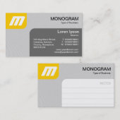 Panels MonoGram v2 - Amber en Gray Visitekaartje (Voorkant / Achterkant)