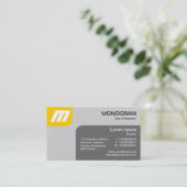 Panels MonoGram v2 - Amber en Gray Visitekaartje (Staand voorkant)