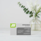 Panels MonoGram v2 - Martian Green en Grey Visitekaartje (Staand voorkant)