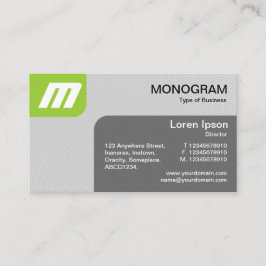 Panels MonoGram v2 - Martian Green en Grey Visitekaartje