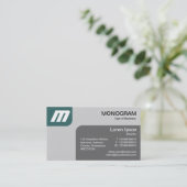 Panels MonoGram v2 - Moss Green en Grey Visitekaartje (Staand voorkant)