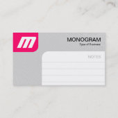 Panels MonoGram v2 - Neon Red en Grey Visitekaartje (Achterkant)