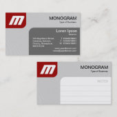 Panels MonoGram v2 - Ruby en Gray Visitekaartje (Voorkant / Achterkant)