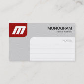 Panels MonoGram v2 - Ruby en Gray Visitekaartje (Achterkant)