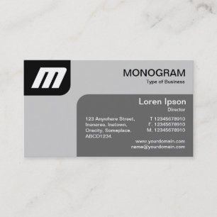 Panels MonoGram - zwart en grijs Visitekaartje