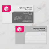 Panels - Neon Red en Grey Visitekaartje (Voorkant / Achterkant)